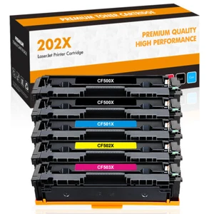 Tóner 5PK CF500X compatible con HP 202X Color LaserJet Pro MFP M281fdw M281fdn - Imagen 1 de 10