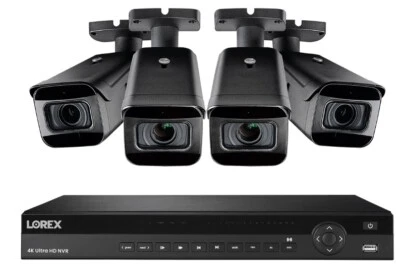 Lorex 16 Channel 3TB 4K NVR 4 8MP IP Camera Nocturnal 30 fps Motorized 4KFPS84ZM