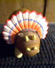 Hard To Find Home Grown By Enesco Potato Hippo In Thanksgiving Feathers Figurine