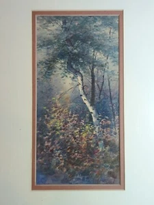 Antique Walter Chaloner Forest Watercolor painting. Framed and Signed.  - Picture 1 of 9