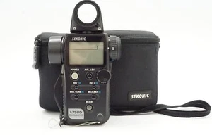 SEKONIC L-758D Digital Master Light Exposure Meter Black Tested with Case - Picture 1 of 8
