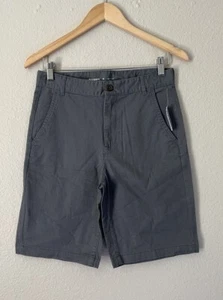 NWT Old Navy Kids Flat Front Shorts Size 16 Grey 9” Inseam Adjustable Waist - Picture 1 of 7