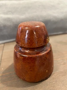 Vintage Brown Glaze Electric Insulator Cover Good Condition - Picture 1 of 5