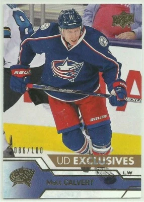 2016-17 Upper Deck Exclusives #308 Matt Calvert 086/100 - Image 1 of 2