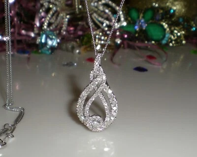 KAY Jeweler INTERWOVEN 10K White Gold 1ct Diamond Necklace  $2,4999 💎 STUNNING! - Image 1 of 4