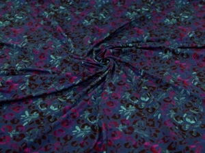 Minerva Exclusive Boudoir Bouquet Viscose Jersey Stretch Knit Fabric - per metre - Picture 1 of 6