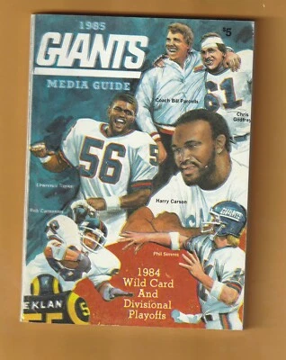 Guía de medios de los New York Giants 1985 Bill Parcells Phil Simms Lawrence Taylor B1 Foto 1 de 2