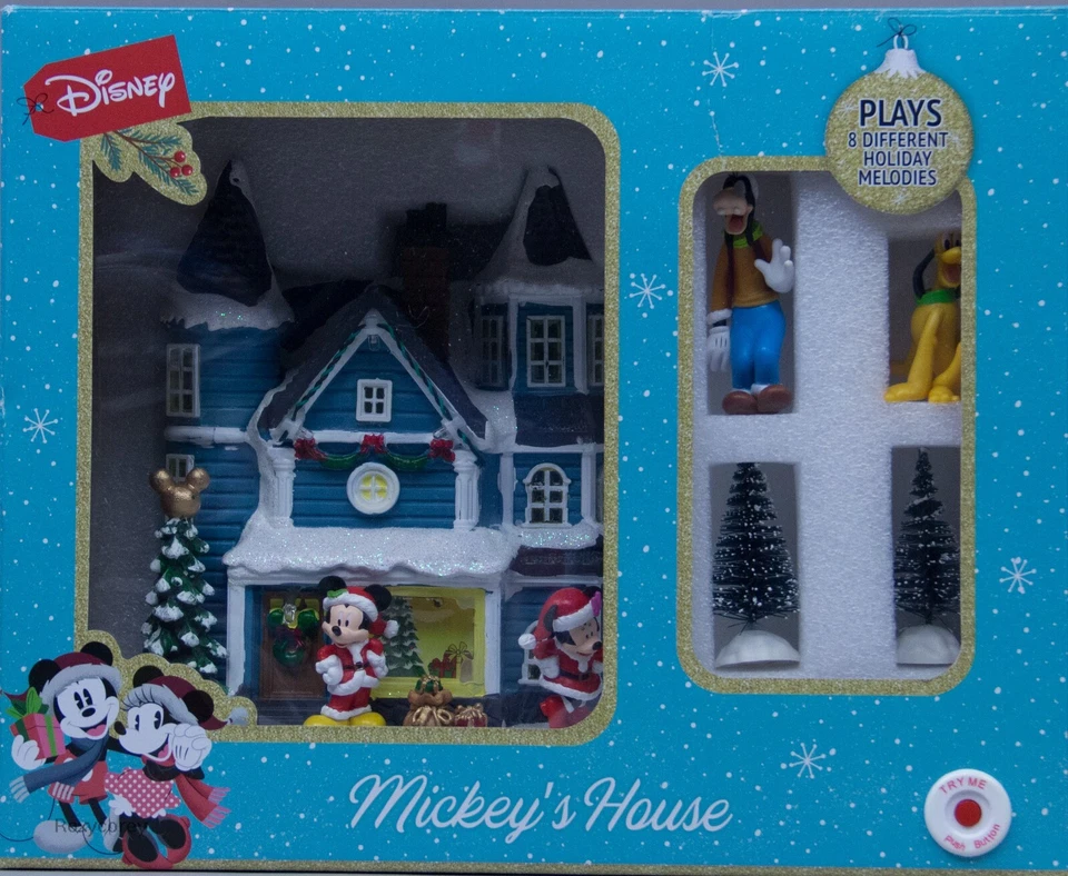 Disney Musical Mickey with Minnie Pluto Goofy Christmas House Decoration NIB - Image 1 of 1