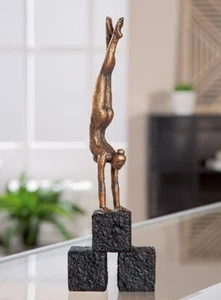 58135 Escultura Mujer Movimiento Resina Bronce 4 x 9 x 28,5 cm - Imagen 1 de 1