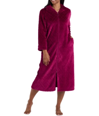 Bata polar francesa Miss Elaine con cremallera frontal vino tinto talla XL 6737 Foto 1 de 2