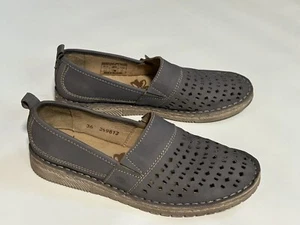 Josef Seibel Sofie grau Slipper Halbschuhe perforiertes Leder Flats EU 36 - Bild 1 von 9