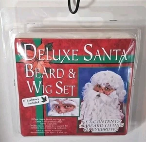 Juego de 3 piezas de barba y peluca de Papá Noel Fun World Deluxe para hombre - Imagen 1 de 7