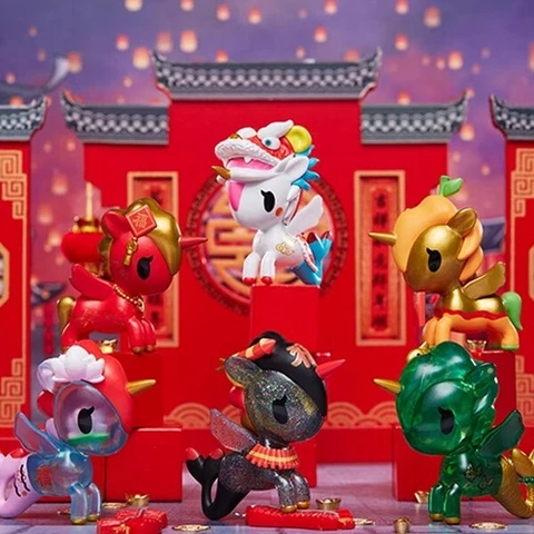 tokidoki Unicorn Chinese New Year Blind Box Mystery Figures Action Toys  Gift Cover
