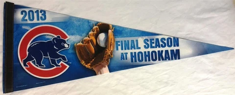 2013 IOWA CUBS "FINAL SEASON AT HOHOKAM" MESA, AZ MLB PENNANT ~ NEW FULL SIZE Cover