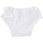2X(White Baby Ruffle Bloomers Panties Cover S N8T7)