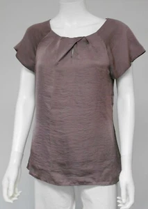 CAMICIA DONNA ANN TAYLOR VIOLA MANICA CORTA TAGLIA #10 - A5/17 - Foto 1 di 3