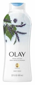 (3 Pack)Olay Fresh Outlast Body Wash, Birch Water & Lavender, 22 fl oz (3 Pack) - Picture 1 of 4