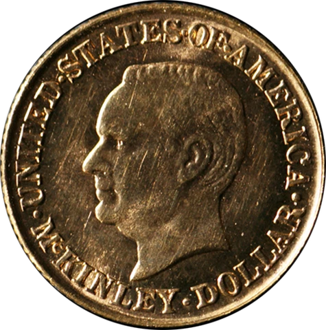 1916 McKinley Commemorative Gold $1 Choice BU  Full Luster  Great Color Cover