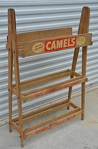 Antique Camels Cigarette Display rack Advertising 1940's General store shelf - Picture 1 of 12