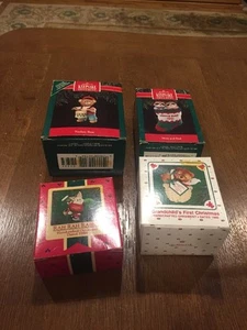 LOT OF 4 MIB Hallmark Ornaments 1986-1991 Fanfare Bear rah Rah Rabbit - Picture 1 of 10