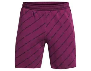 Under Armour Project Rock Shorts Herren XL Lila AOP Icon Grafikdruck - Bild 1 von 5