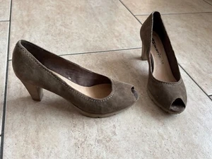 Tamaris Wildleder Pumps 39 braun Leder Schuhe mit Absatz - Bild 1 von 2