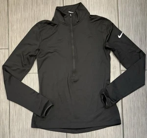 Nike Pro Warm Women's 1/2-Zip Top Black Size Medium Long Sleeve 620440-010 - Picture 1 of 6