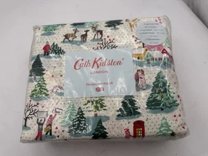 Cath Kidston 4-teiliges King-Bettlaken-Set Glanz hellcreme Urlaub Bettwäsche Weihnachten - Bild 1 von 3