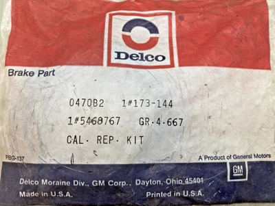 NEW GENUINE ACDELCO 173-144 SEAL KIT, FRONT BRAKE CALIPER 1985-2002 GM 5468767 - Image 1 of 2