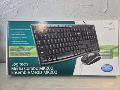 SEALED NEW Logitech MK200 Media wired keyboard And Mouse combo - Image 1 of 4