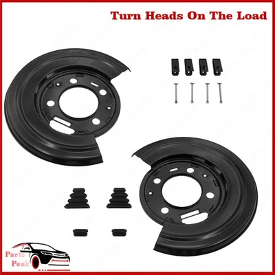 For 99-15 Ford F250 F350 Excursion Rear Brake Dust Shield Backing Plates Pair Foto 1 de 4