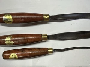 Vintage Ashley Iles Vintage 3 X Gouges Chisels Carving See Picture For Items - Picture 1 of 2