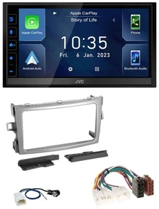 JVC DAB Bluetooth MP3 USB 2DIN Autoradio für Toyota Verso 2009-2018 silber - Bild 1 von 10