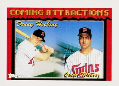 1994 Topps #771 Denny Hocking / Oscar Munoz Minnesota Twins - Image 1 of 2