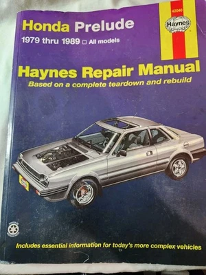 Honda Prelude Haynes 1979-1989 manual de reparación automotriz 42040 Foto 1 de 2