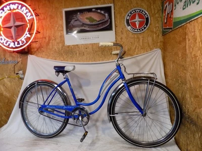 1965 SCHWINN STARLET II LADIES VINTAGE TANK BIKE BLUE JAGUAR HOLLYWOOD RACK S7 - Image 1 of 4