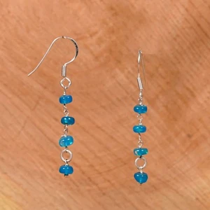 Paraiba Ethiopian Opal Dangle and Drop Earring, 925 Sterling Silver Earrings, Mi - Picture 1 of 3