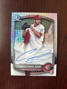 Chase Burns 2025 Bowman Chrome Mojo Auto #BMA-CB Autograph Mega Box Reds *Mint* - Picture 1 of 2