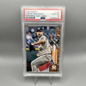 2020 TOPPS MEMORIAL DAY CAMO #345 JUSTIN VERLANDER /25 PSA 10 (POP 1) Astros - Bild 1 von 2
