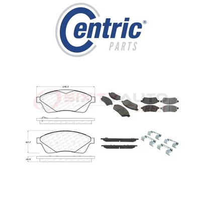 Centric Posi Quiet Ceramic Brake Pads w Shims for 2011 Saab 9-4X 2.8L 3.0L vg - Imagem 1 de 4