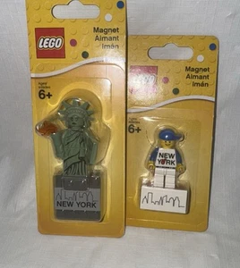 LEGO NEW YORK EXCLUSIVE STATUE OF LIBERTY AND BASEBALLER MAGNET MINIFIGURES NEW - Picture 1 of 3