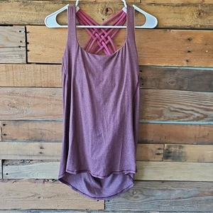 Lululemon Tank Top Womens 6 Pink/maroon Free To Be Wild 2-in-1 Athletic Gym - Picture 1 of 7