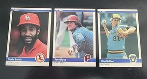 1984 Fleer 3 Cards Pete Rose Ozzie Smith & Don Sutton Great For Any Collection - Picture 1 of 7