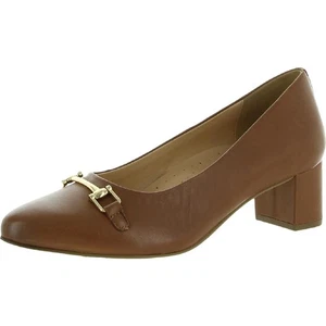 Trotters Womens Kenzie Brown Leather Pumps Shoes 8.5 Narrow (AA,N) BHFO 7278 - Picture 1 of 4