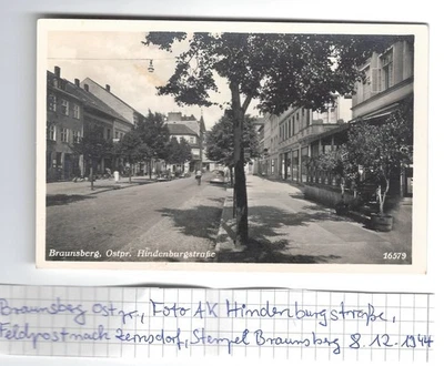 Segunda Guerra Mundial Segunda Guerra Mundial Tercer Reich alemán postal usada Braunsberg 1944 Feldpost Foto 1 de 2