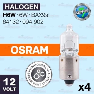 4x H6W 434 OSRAM Side Reverse Rear Fog Brake Light Bayonet Bulbs Lamps 6W BAX9s - Picture 1 of 9