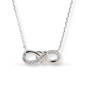 KUVARS | Halskette "Infinity" 925 Silber Unendlichkeit Damen Frauen Geschenkidee - Bild 1 von 8