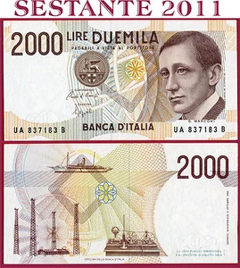 (com) ITALY 2000 2.000 Lire 1990 - P 115 - UNC - FREE SHIPPING FOR 75.00 € - Picture 1 of 1