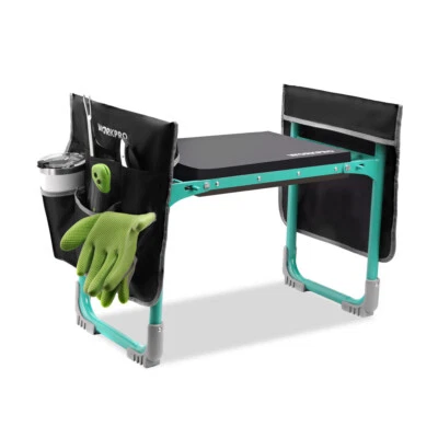 WORKPRO Plegable 10" Más Ancho Resistente Grueso Banco de Jardín Arrodillador 2 Bolsa de Herramientas Bolsa Foto 1 de 4