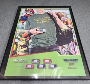 Game Boy Micro Sleeker Walmart Mario 2005 Video Game Print Ad Framed 8.5x11 - Picture 1 of 2